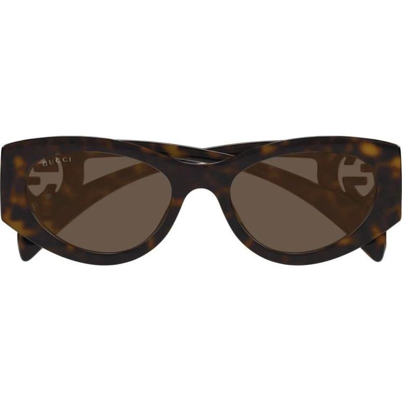 Gucci GG1691S Occhiali da Sole Donna Avana Ovali Marrone 54mm