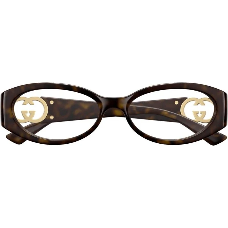 Gucci GG1693O Occhiali da Vista Donna Ovali Avana