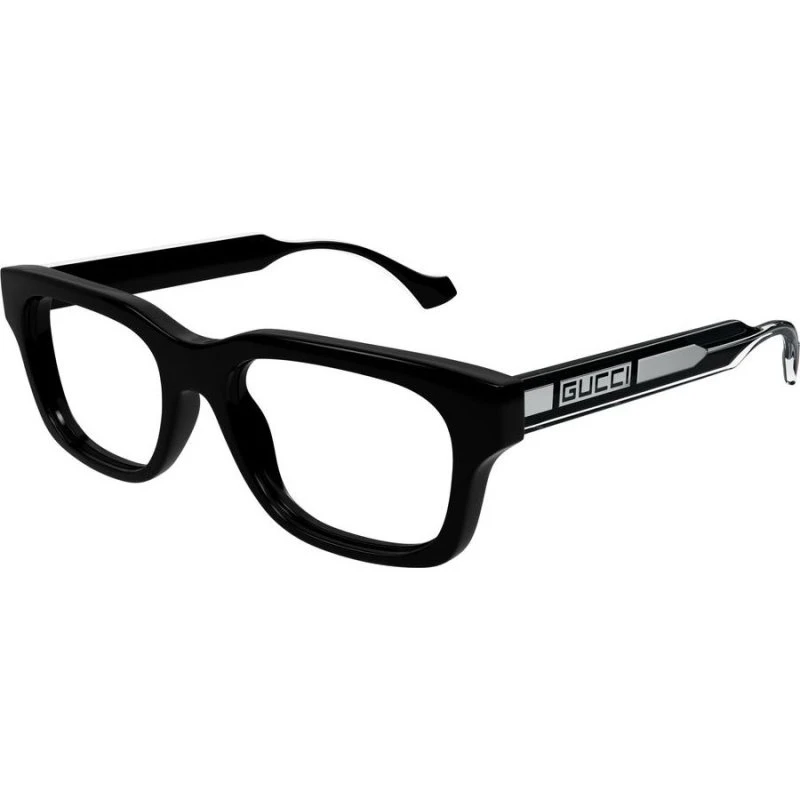 Gucci GG1731O Occhiali da Vista Squadrati Neri Uomo