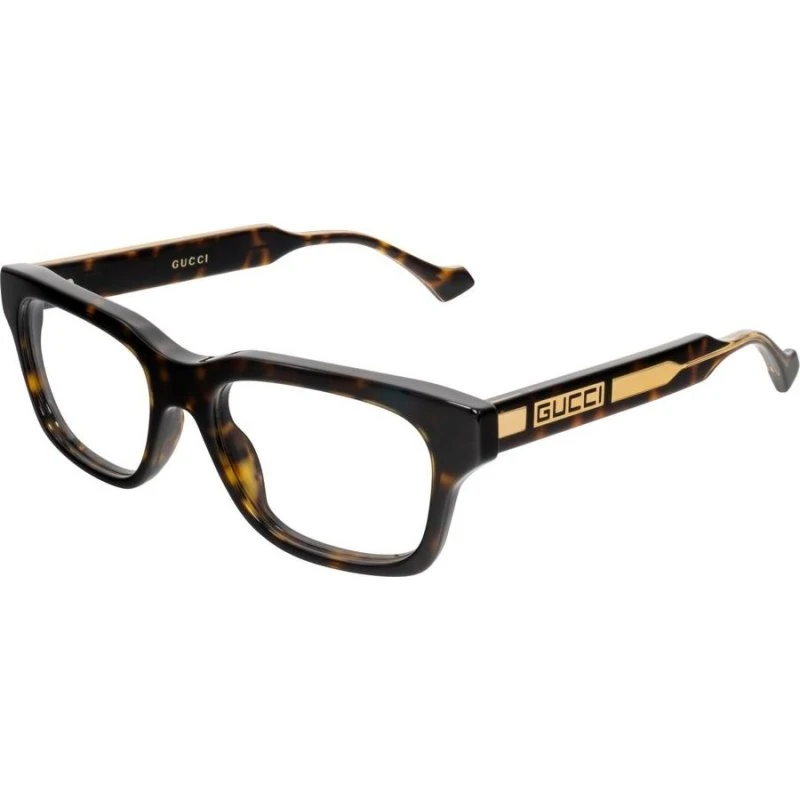 Gucci GG1731O Occhiali da Vista Uomo Squadrati Avana