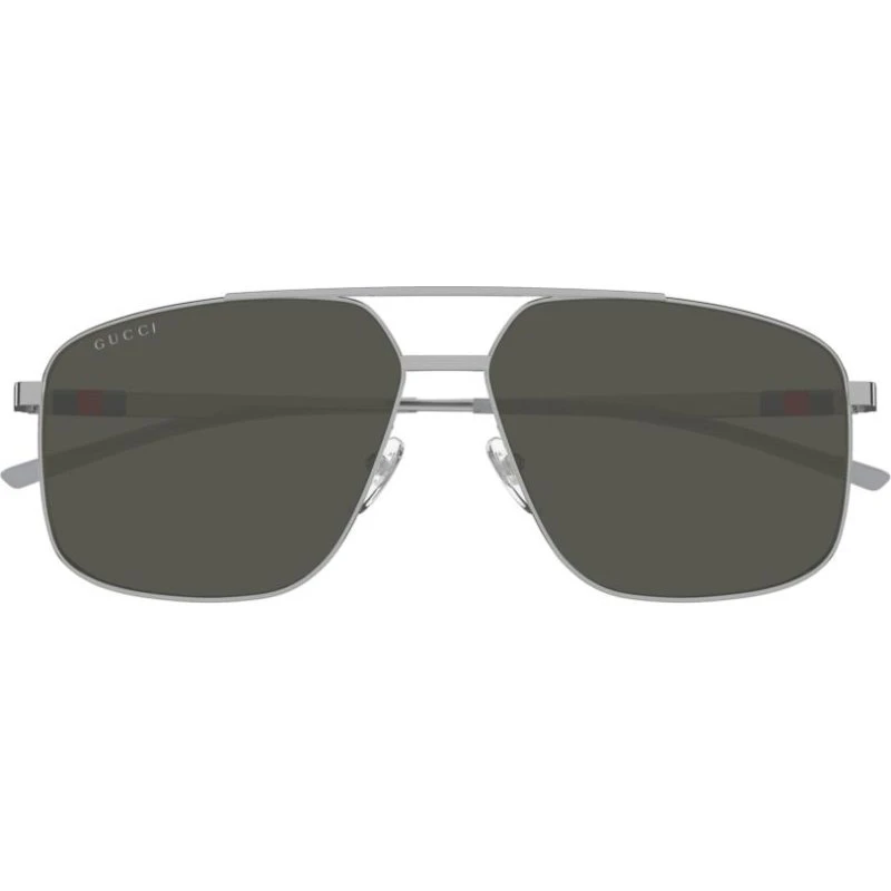 Gucci GG1676S Occhiali da Sole Uomo Argento Pilot Grigio