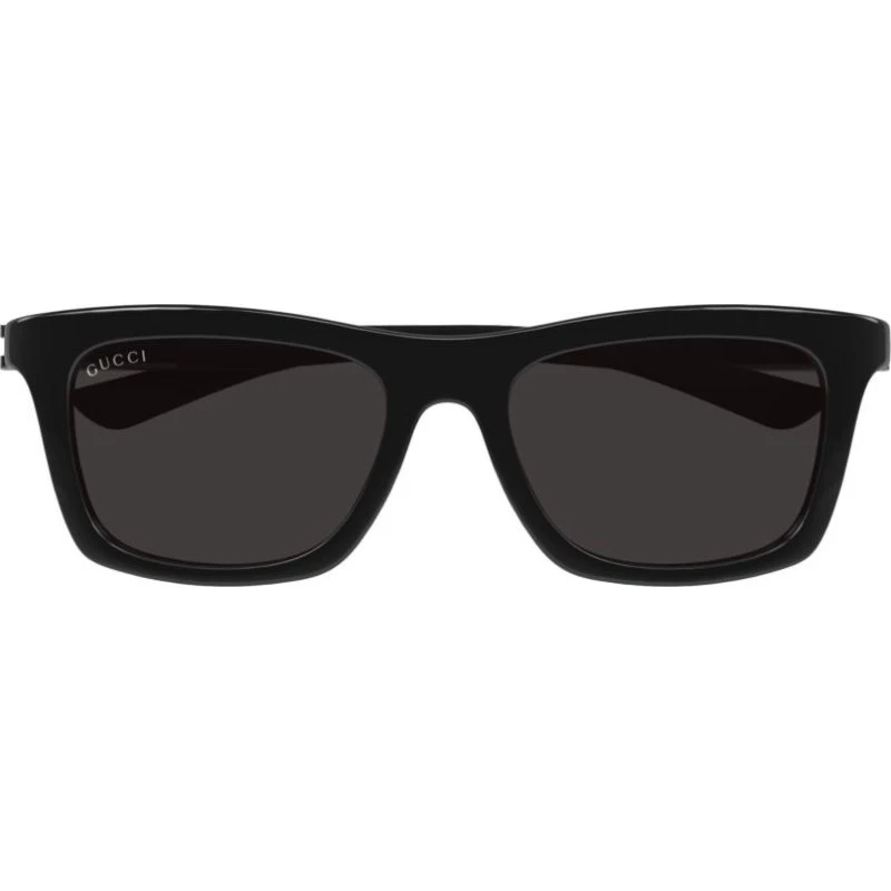 Gucci GG1735S Occhiali da Sole Uomo Quadrati Neri con Lenti Grigie