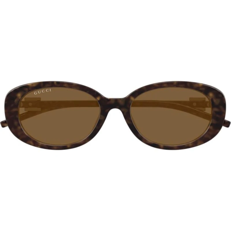 Gucci GG1684SA Occhiali da Sole Donna Avana Rotondi 55mm