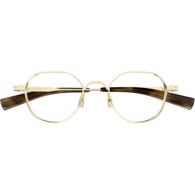 Saint Laurent SL 730 Occhiali da Vista Uomo Oro Rotondi