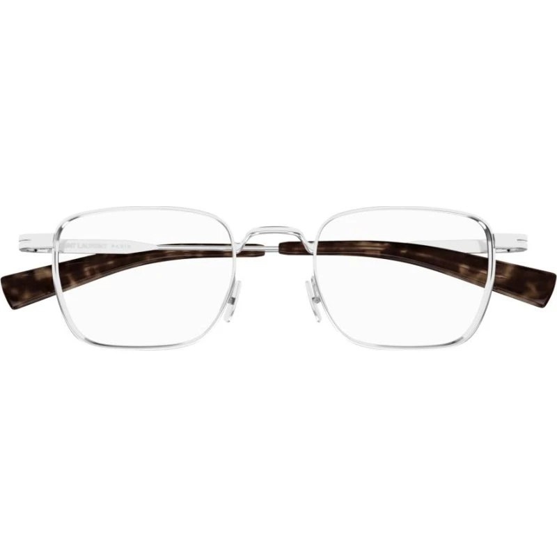 Saint Laurent SL 729 Occhiali da Vista Uomo Argento Rettangolari