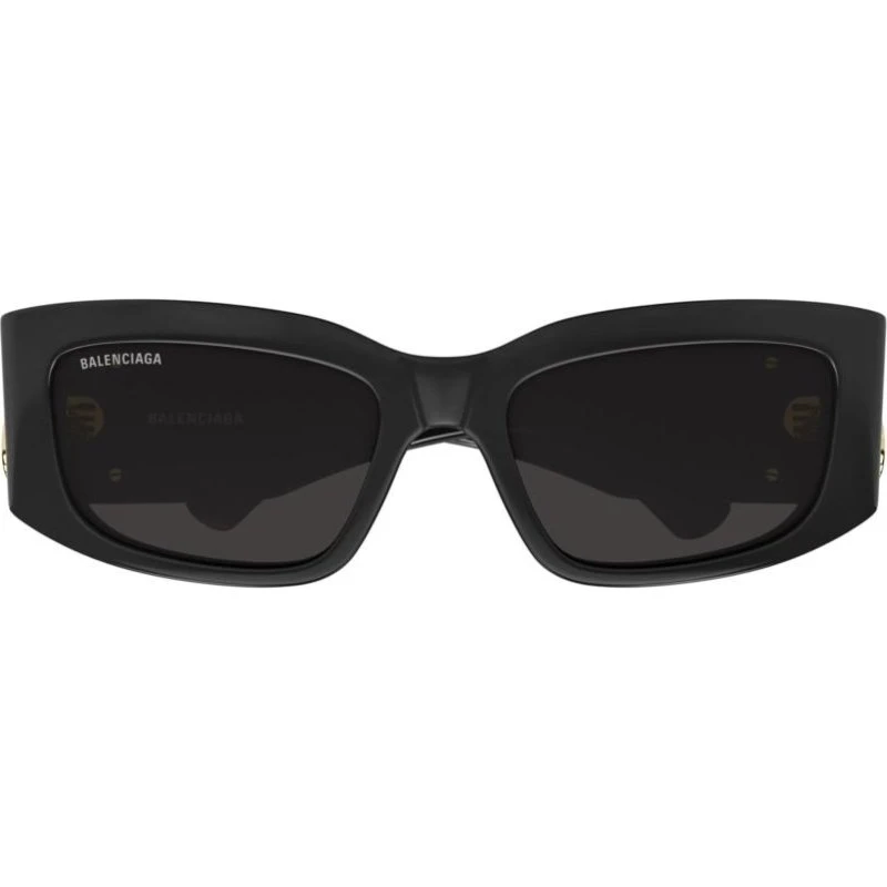 Balenciaga BB0360S Occhiali da Sole Rettangolari Nero/Grigio