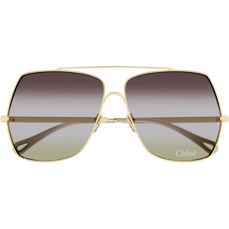 Chloé Aly CH0278S Occhiali da Sole Oversize Oro e Verde