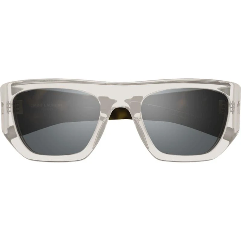 Saint Laurent SL 740 Occhiali da Sole Donna Squadrati Bianco/Beige