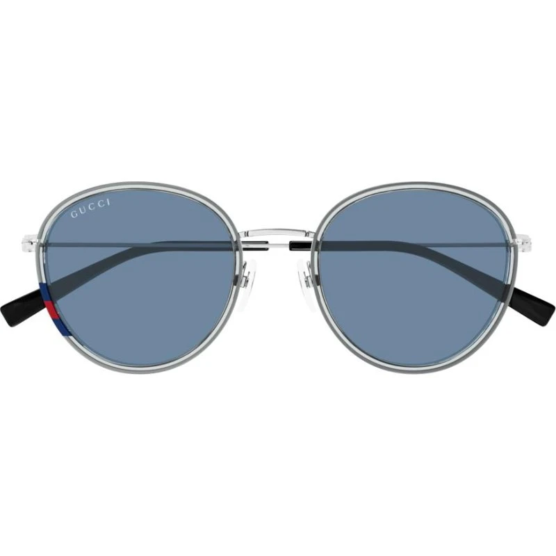 Gucci GG1849S Occhiali da Sole Donna Rotondi Grigio Blu 51mm
