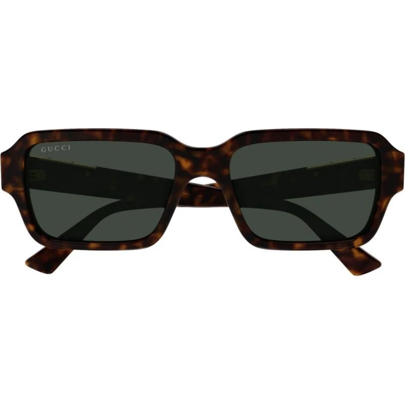 Gucci GG1887S Occhiali da Sole Uomo Avana Squadrati Verde 54mm
