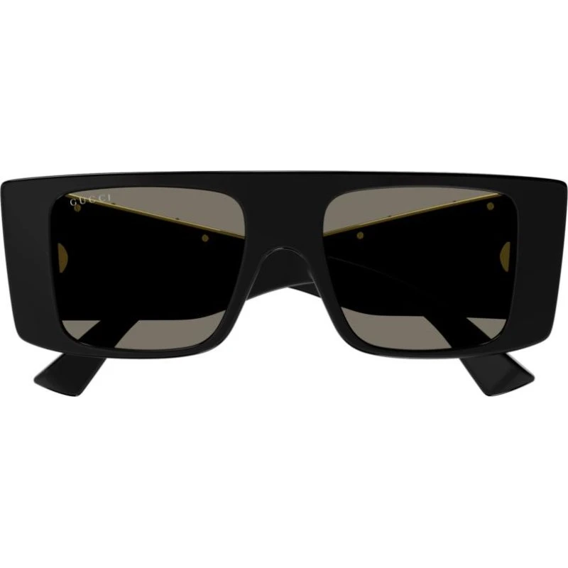 Gucci GG1888S Occhiali da Sole Uomo Squadrati Neri con Lenti Marroni