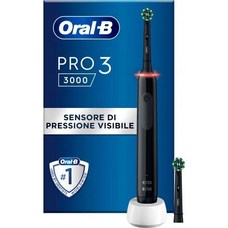 Oral-B Pro 3 Spazzolino Elettrico Nero Ricaricabile