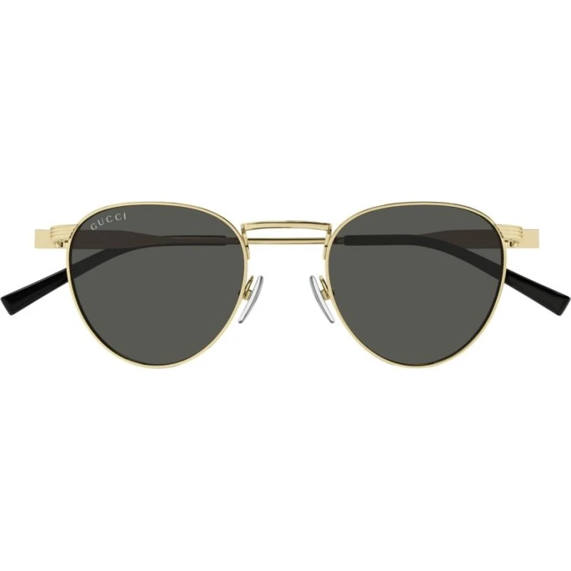 Gucci GG1875S Occhiali da Sole Uomo Oro e Lenti Grigie 48mm