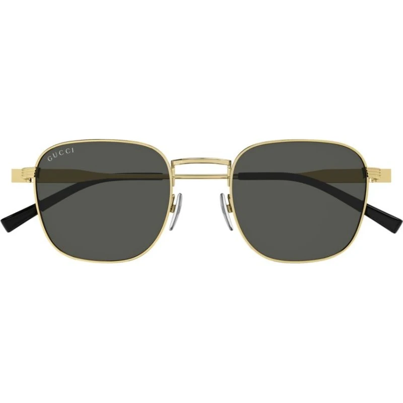 Gucci GG1876S Occhiali da Sole Uomo Oro e Grigio Rotondi