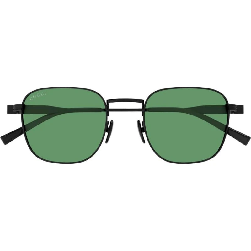 Gucci GG1876S Occhiali da Sole Uomo Rotondi Nero Verde 50mm