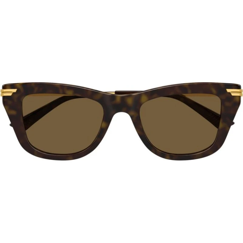 Bottega Veneta BV1369S Occhiali da Sole Squadrati Havana Marrone