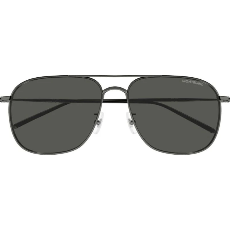 Montblanc MB0417SA Occhiali da Sole Uomo Pilot Rutenio Grigio
