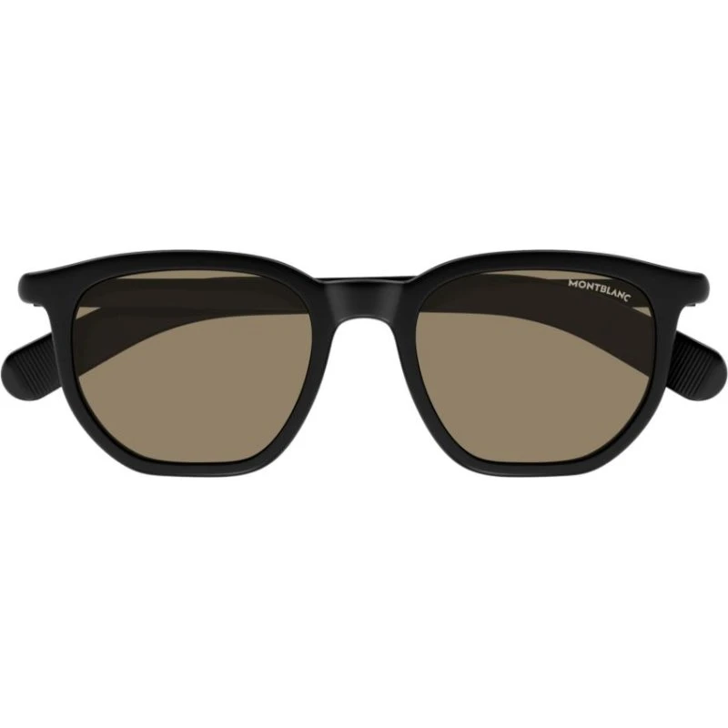 Montblanc MB0352S Occhiali da Sole Uomo Squadrati Neri e Marroni