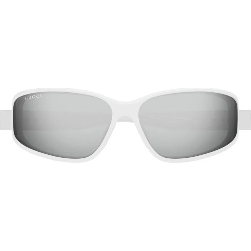 Gucci GG2011S Occhiali da Sole Uomo Bianchi Geometrici Argento