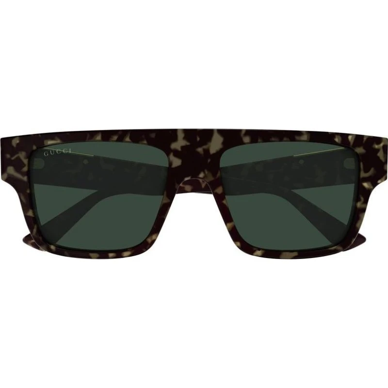 Gucci GG1960S Occhiali da Sole Uomo Avana Squadrati Verde 53mm