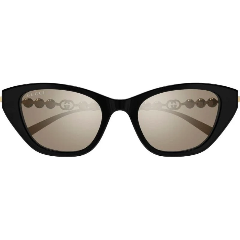 Gucci GG1968S Occhiali da Sole Cat-Eye Nero e Marrone