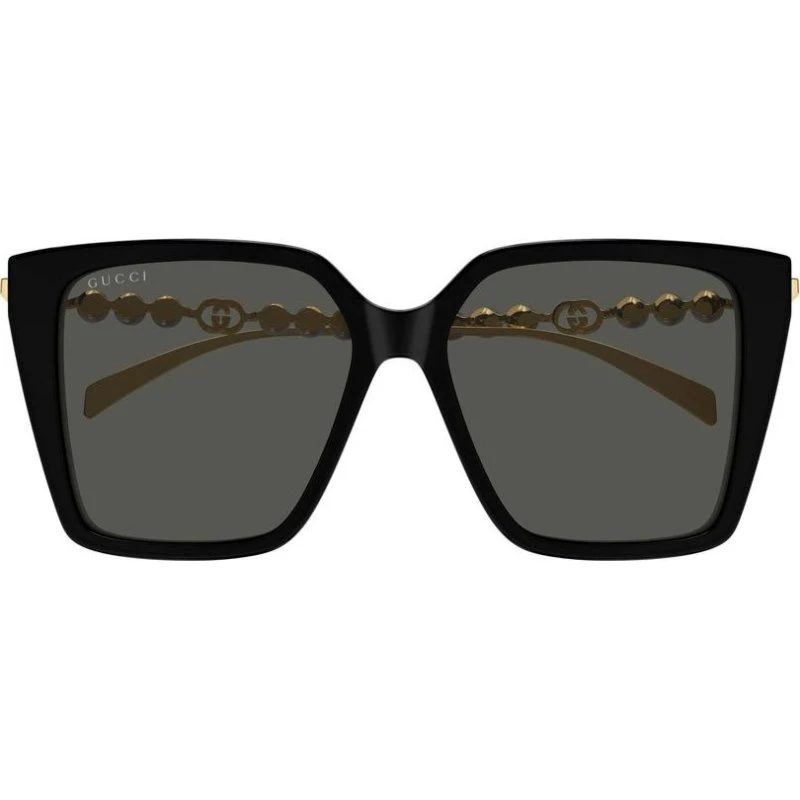 Gucci GG1967S Occhiali da Sole Donna Farfalla Nero Grigio 54mm