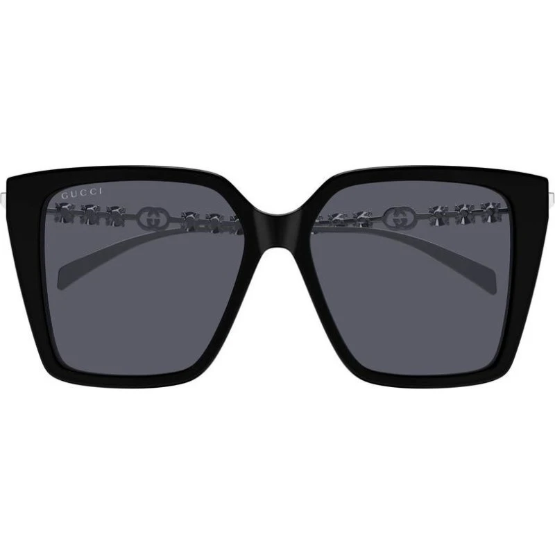 Gucci GG1967S Occhiali da Sole Farfalla Nero e Grigio 54mm
