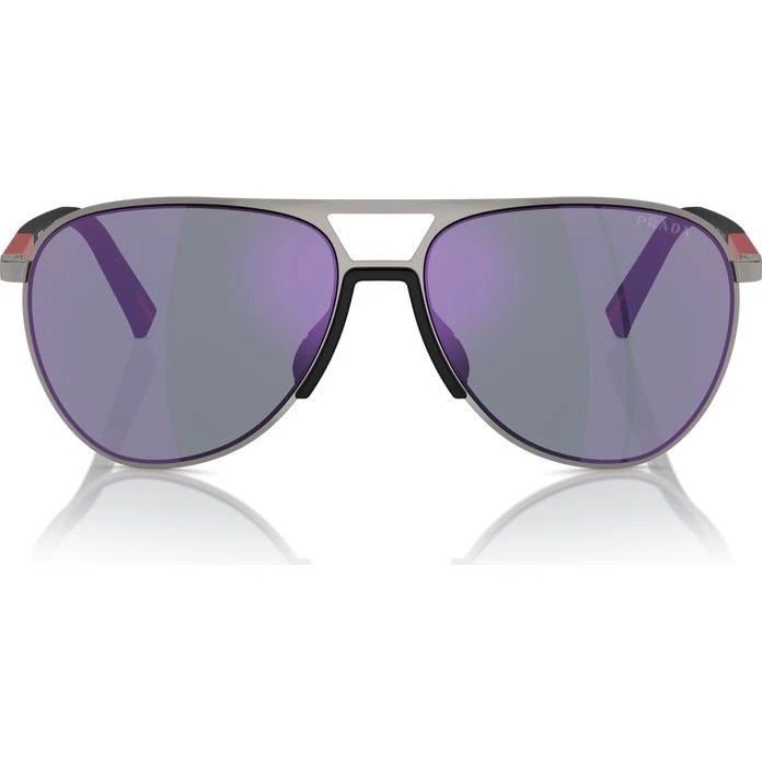 Prada Linea Rossa PS 53ZS Occhiali da Sole Pilot Uomo Rutenio Blu