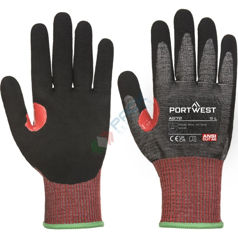 Portwest CT200 Guanti Antitaglio Livello F Nero XS