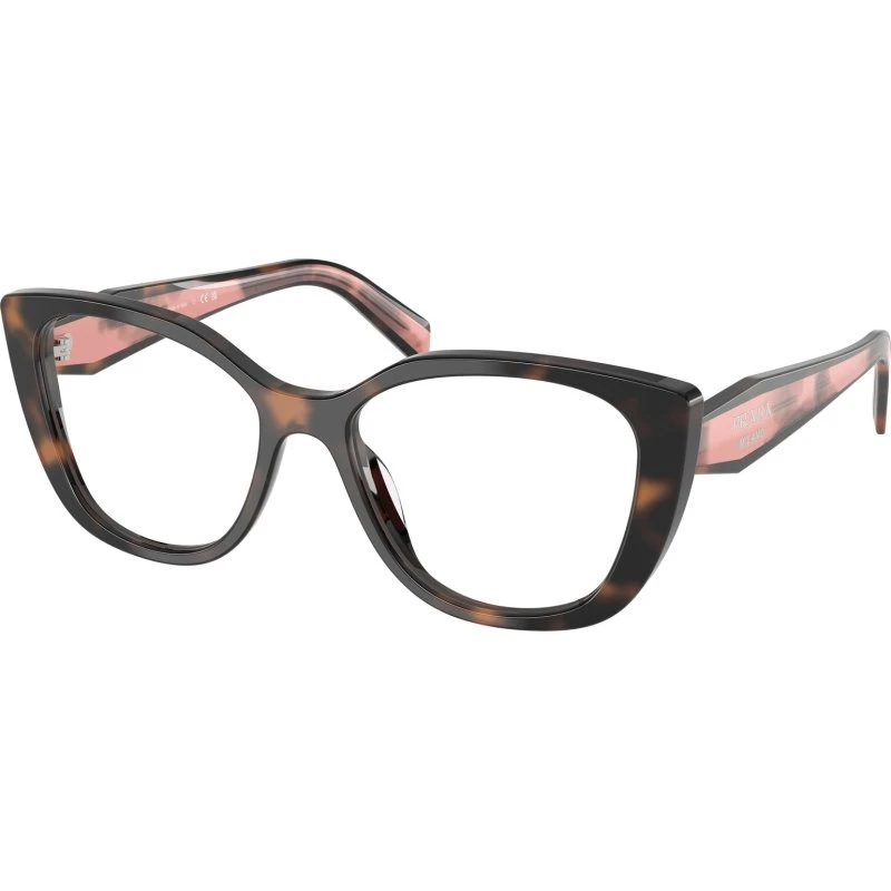 Prada Donna PR B04V 23A1O1 Montature Cat Eye Malva Tartarugato
