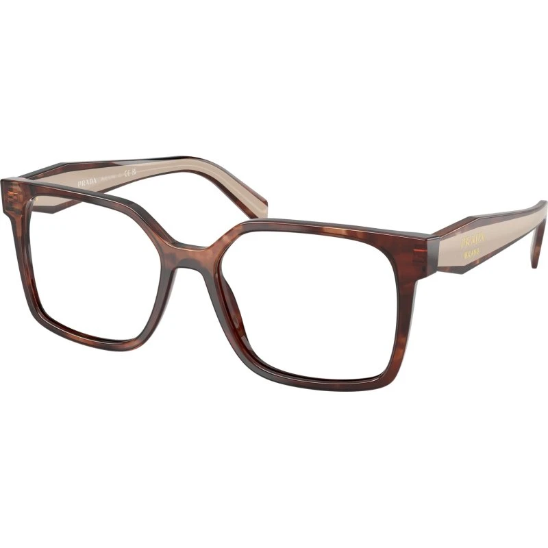 Prada Donna PR B03V 07R1O1 Montature da Vista in Acetato Marrone