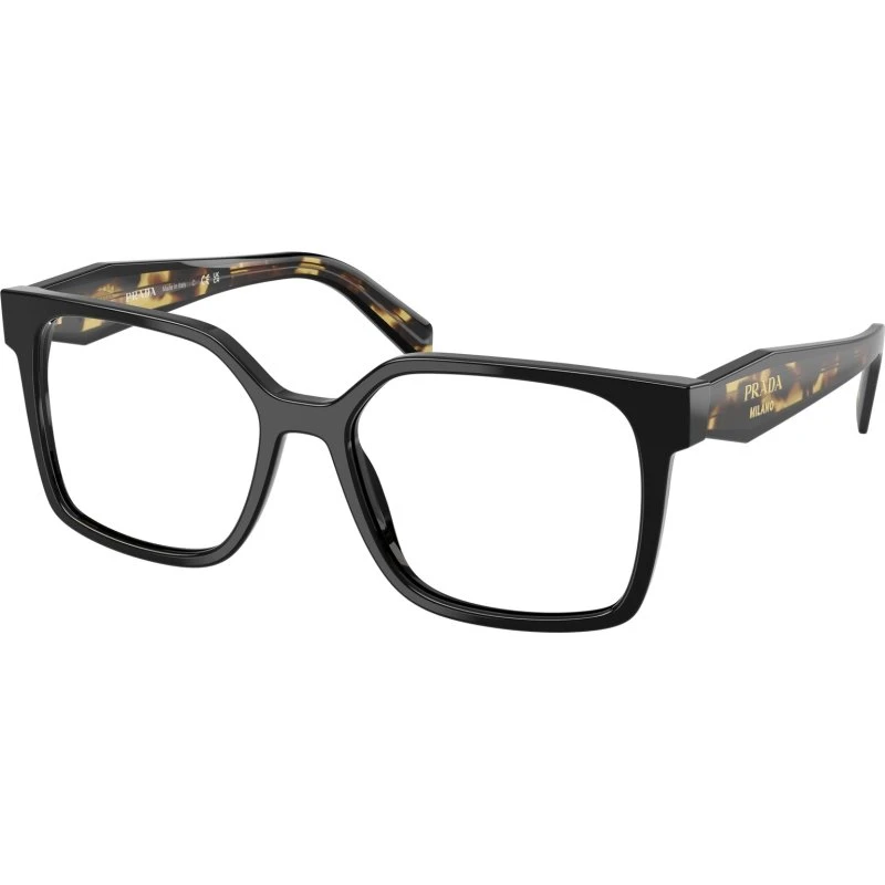 Prada Donna PR B03V 3891O1 - Occhiali da Vista Acetato Nero