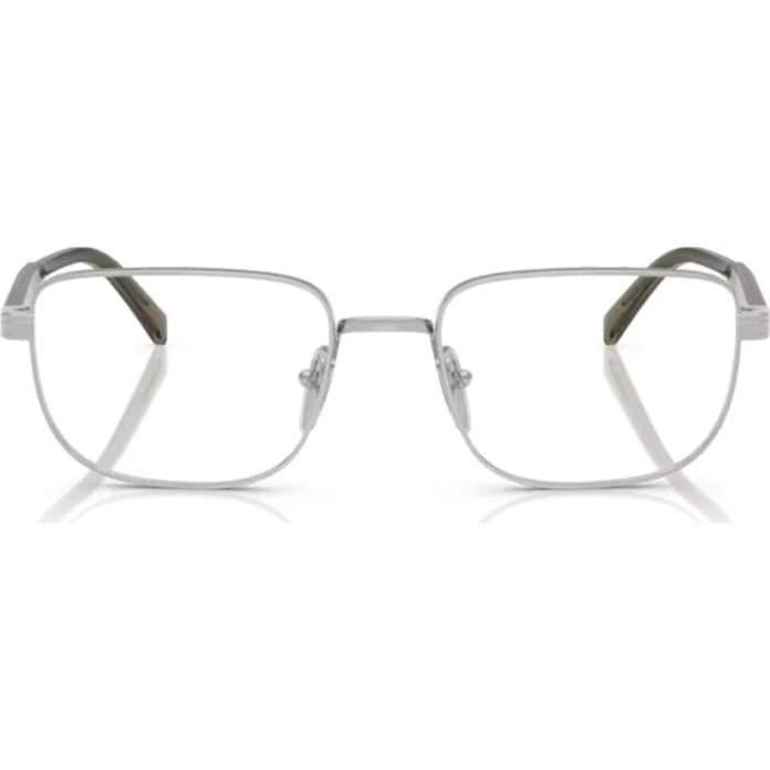 Prada PR B51V Occhiali da Vista Uomo Argento Geometrici