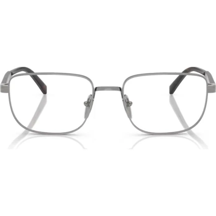 Prada PR B51V Occhiali da Vista Uomo Argento Geometrici