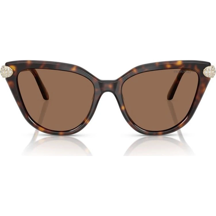 Swarovski Occhiali da Sole SK 6039 Cat-Eye Avana Marrone 56mm