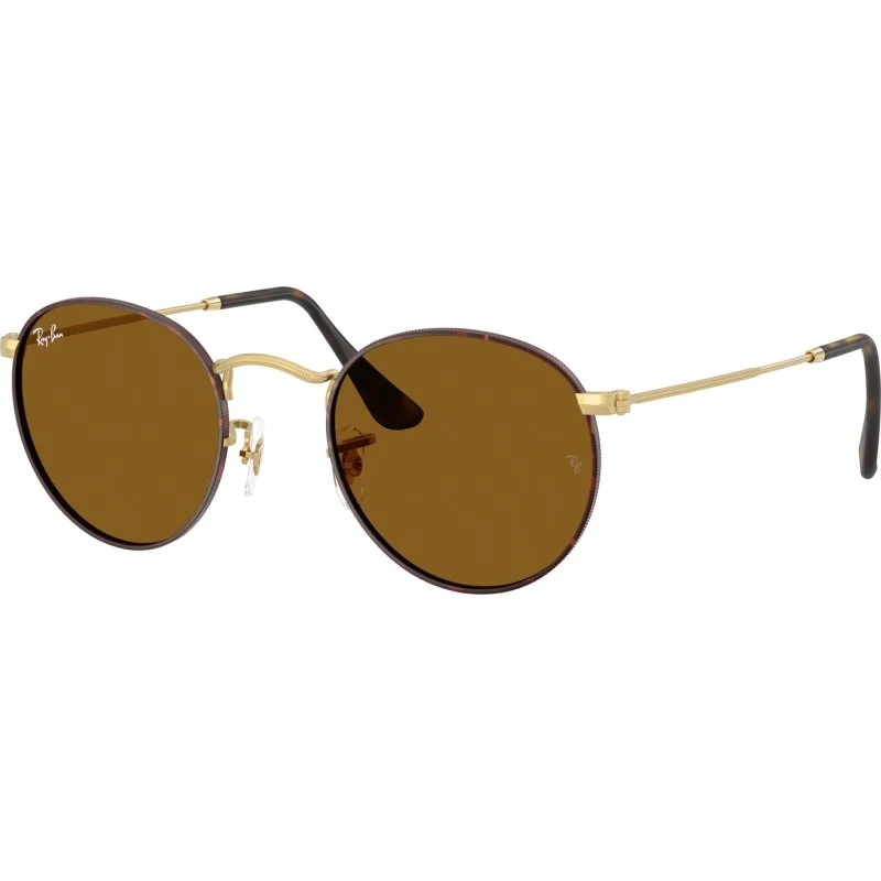 Ray-Ban RB3447 Round Metal Occhiali da Sole Uomo Havana