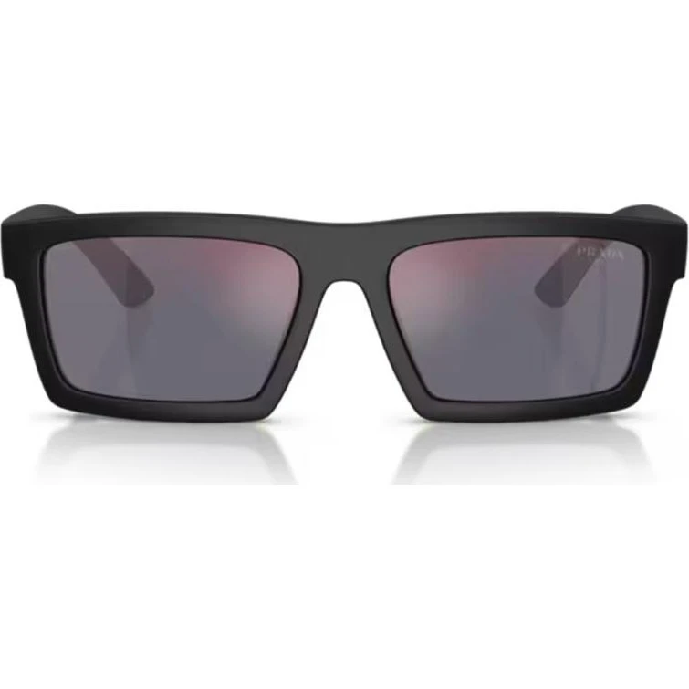 Prada Linea Rossa PS A07S Occhiali da Sole Uomo Rettangolari Neri