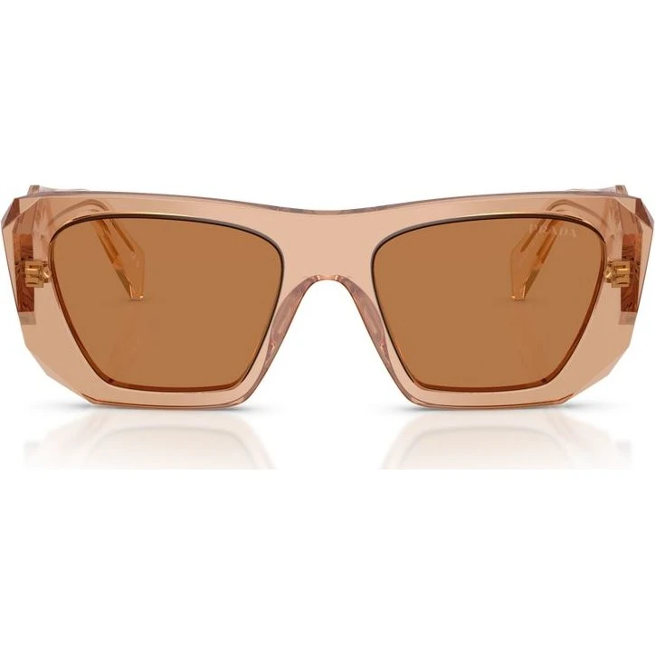 Prada PR B18S Occhiali da Sole Donna Marrone Squadrati 53mm