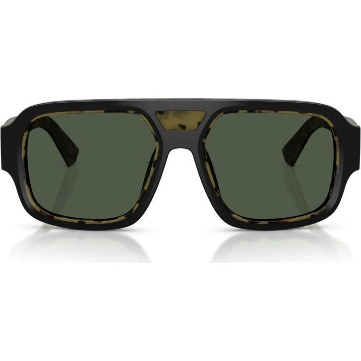 Dolce & Gabbana DG 4516 Occhiali da Sole Uomo Pilot Nero Verde