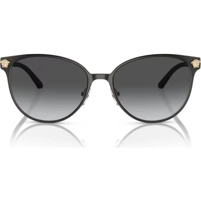 Versace VE 2168 Occhiali da Sole Donna Nero Squadrato Oro 57mm
