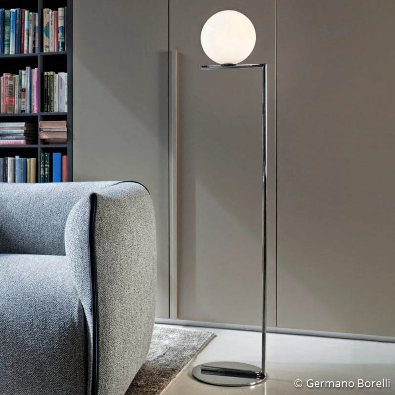 Flos IC F2 Piantana Cromata con Sfera