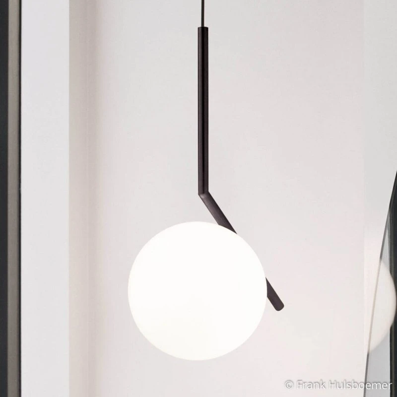 Lampada a sospensione FLOS IC S2 Nero opaco