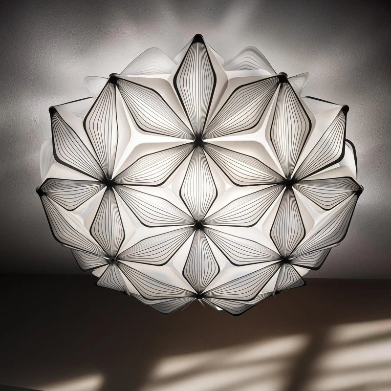 Slamp Plafoniera C'EST LA VIE, Nero, Ø 47 cm, 2 Luci, E27