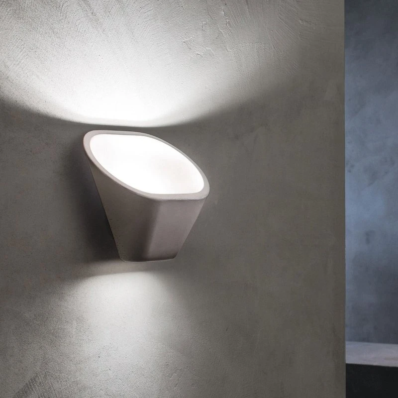 Foscarini Aplomb R7s Applique in cemento, grigio
