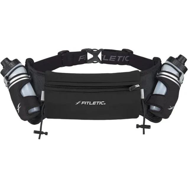 Fitletic Hydra Sort Cintura da Corsa L/XL con 2 Borracce