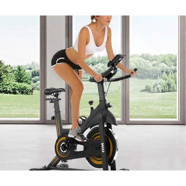 BAKAJI Cyclette Spinning Bike con Display LCD Bluetooth