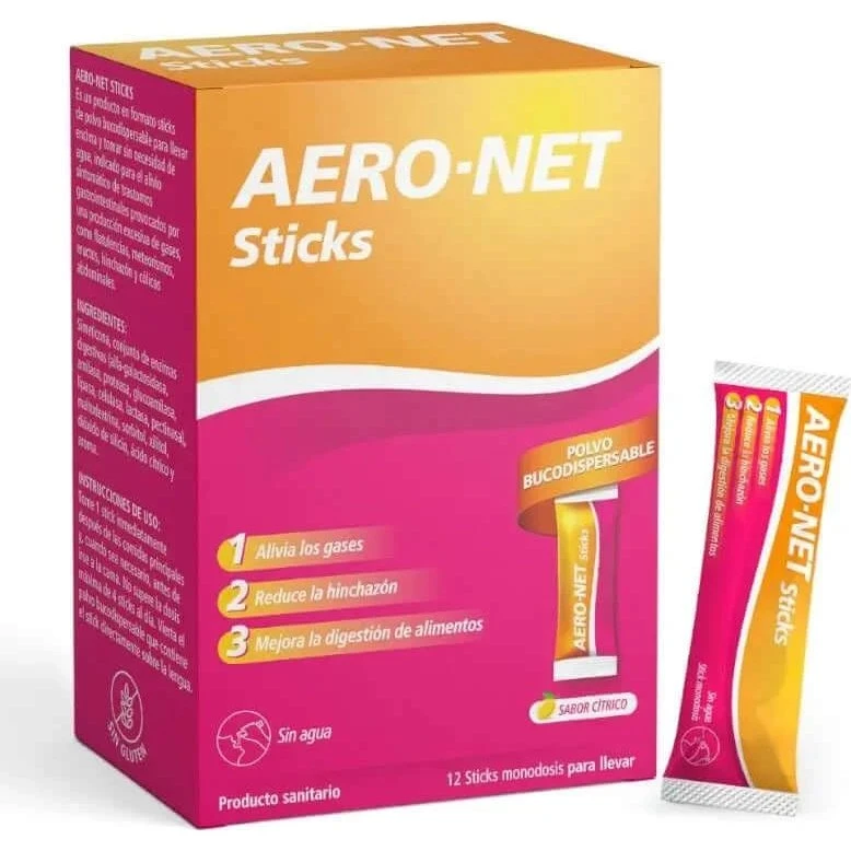 Aero-Net 12 Barre - Integratore con Simeticone ed Enzimi Digestivi