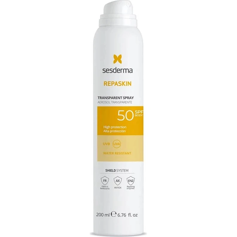 Sesderma Repaskin Spray Solare Trasparente SPF 50, 200 ml