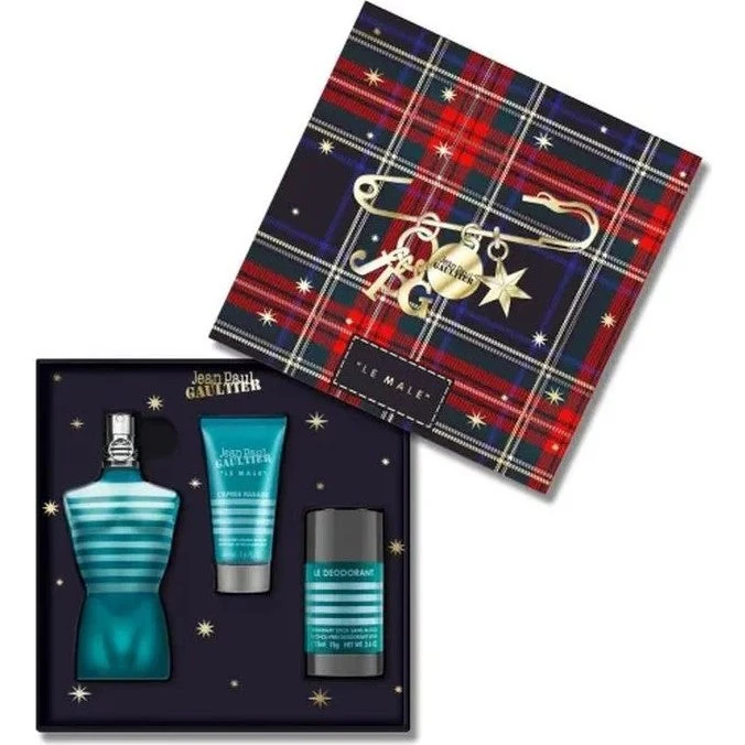 Jean Paul Gaultier Le Male Eau de Toilette Uomo - Set da 3 Pezzi