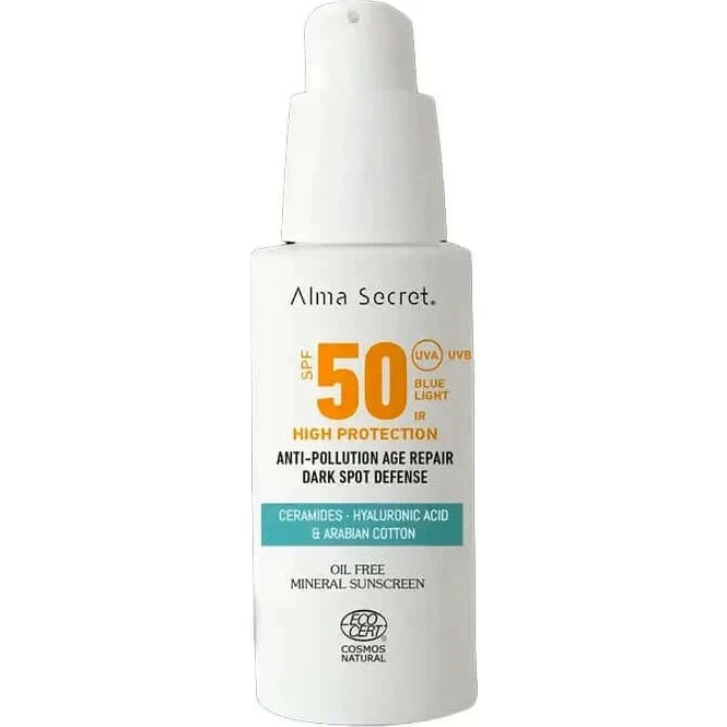Alma Secret Protezione Solare Viso Naturale SPF 50 con Ceramidi